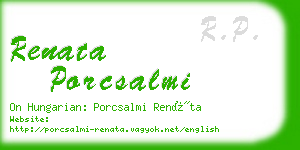 renata porcsalmi business card